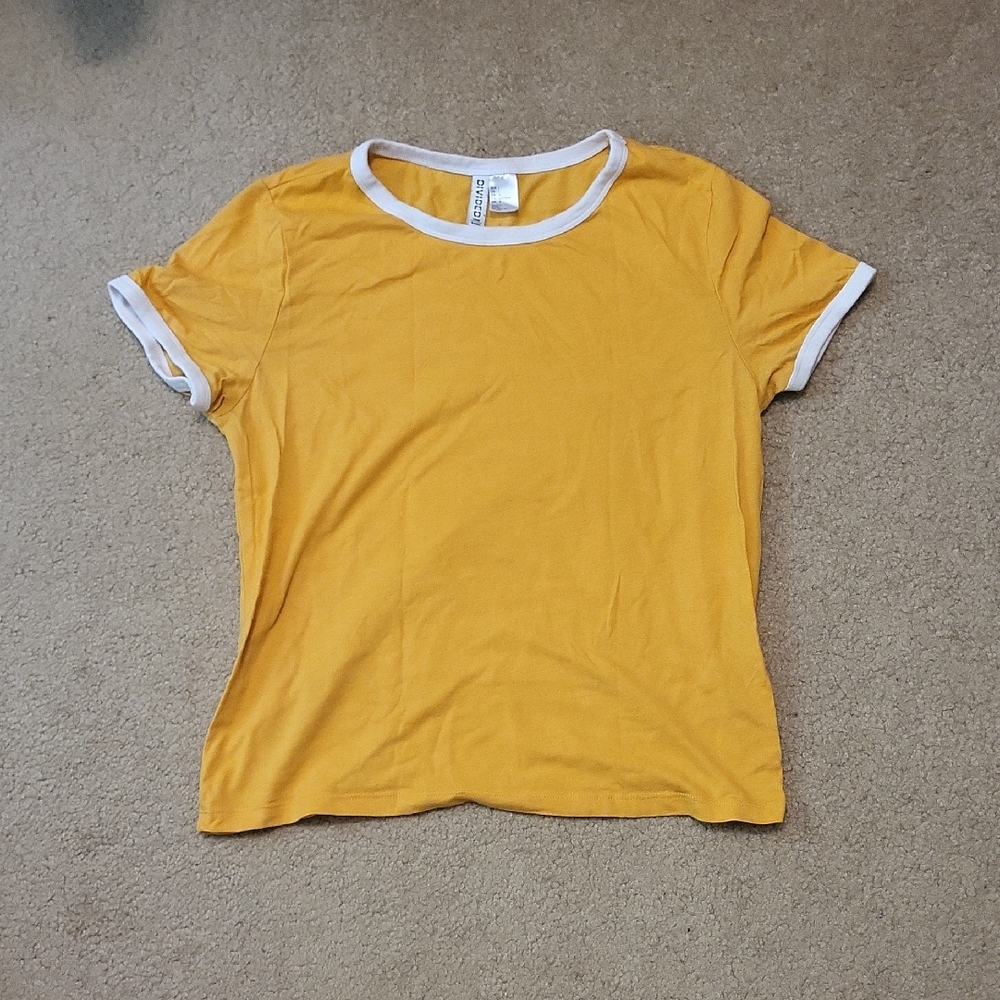 Divided Yellow Tee